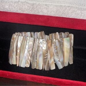 Iridescent Mother of Pearl Stick Bracelet